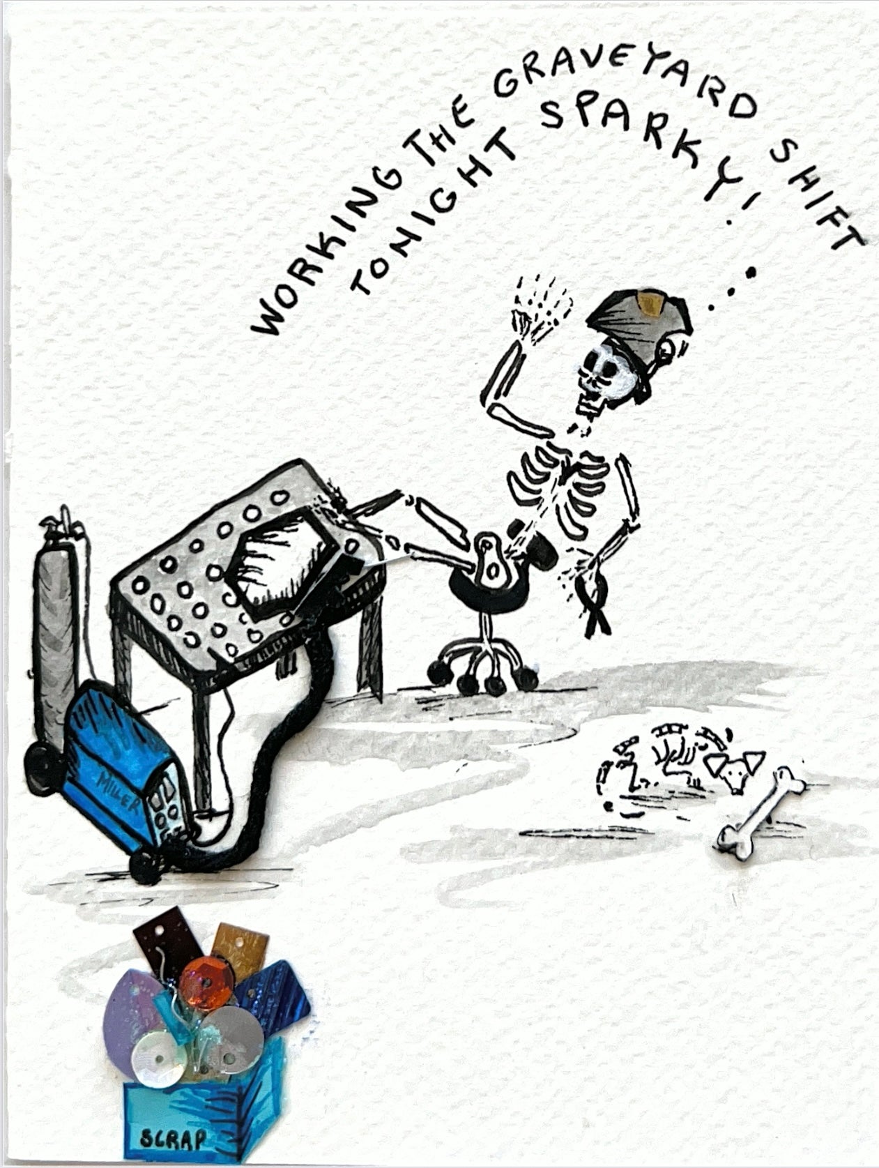 Handmade Card - Graveyard Shift