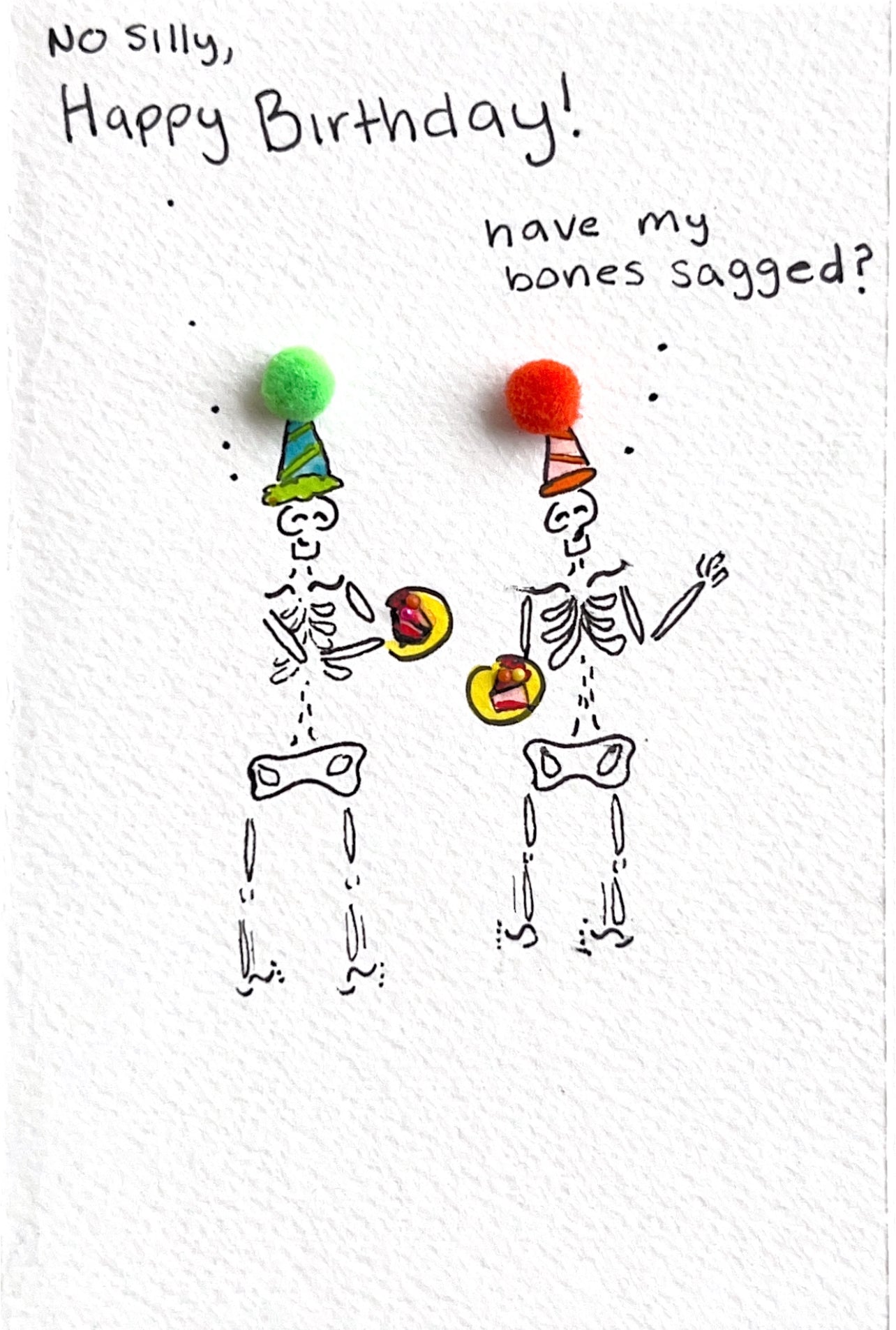 Handmade Card - Skeleton Birthday