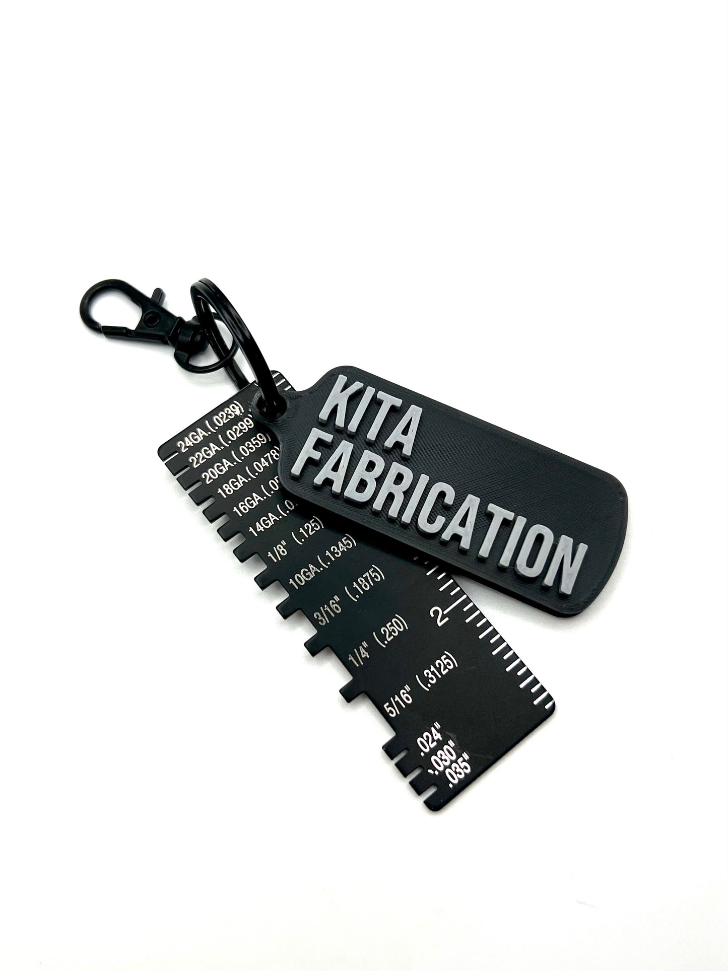 Kita Fabrication Steel Gauge Keychain