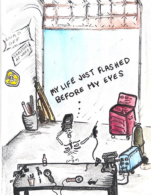 Handmade Card - Welders Flash