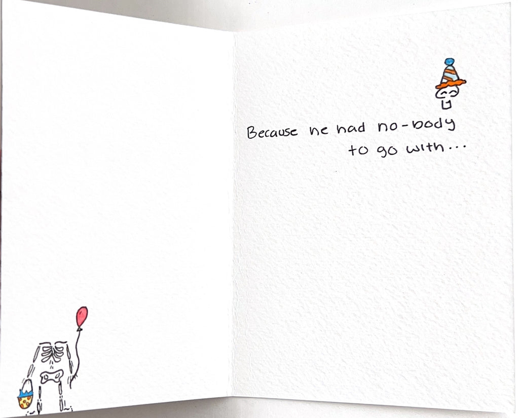 Handmade Card - No-Body Birthday