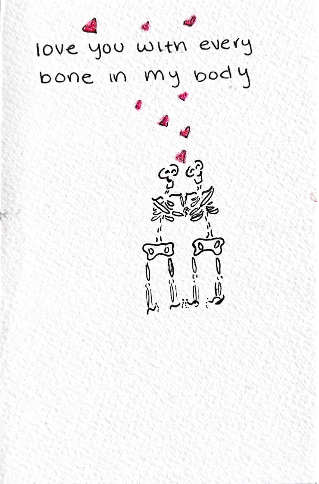 Handmade Card - Skeletons In Love
