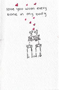 Handmade Card - Skeletons In Love