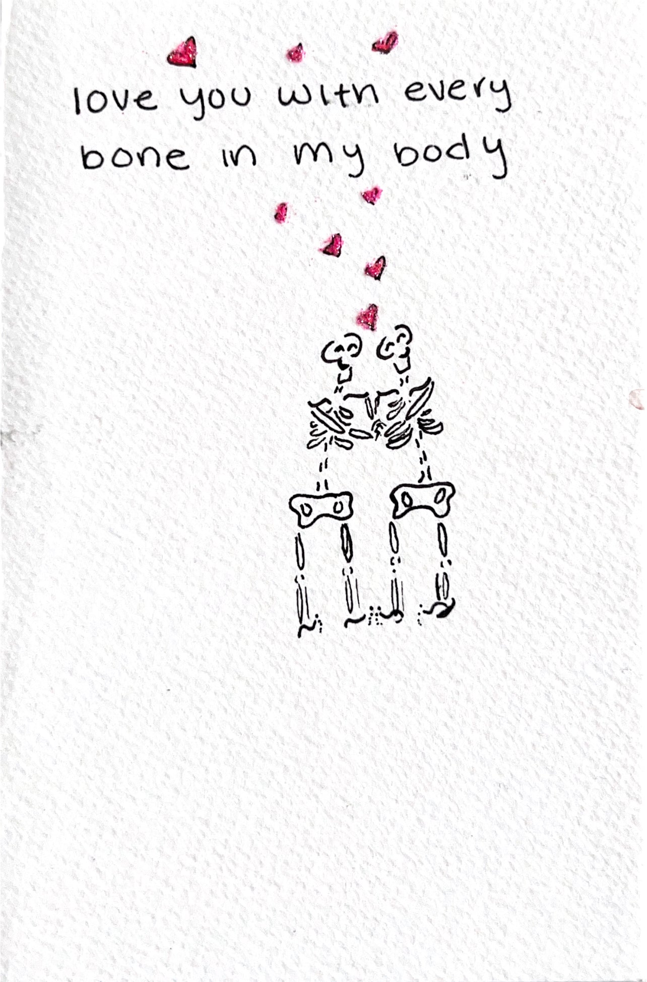 Handmade Card - Skeletons In Love