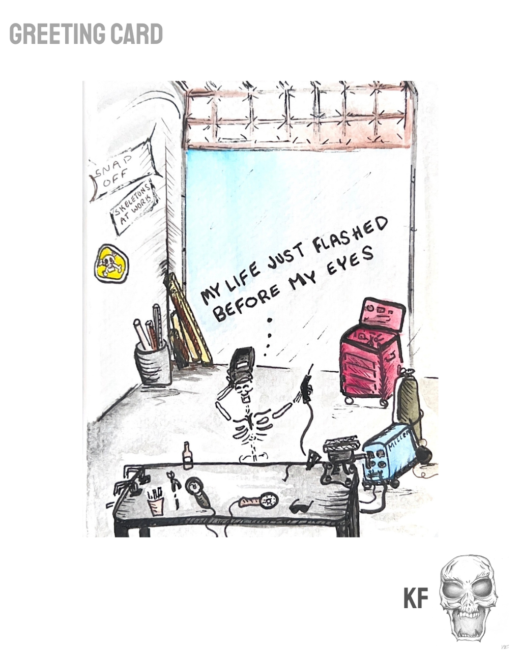 Handmade Card - Welders Flash