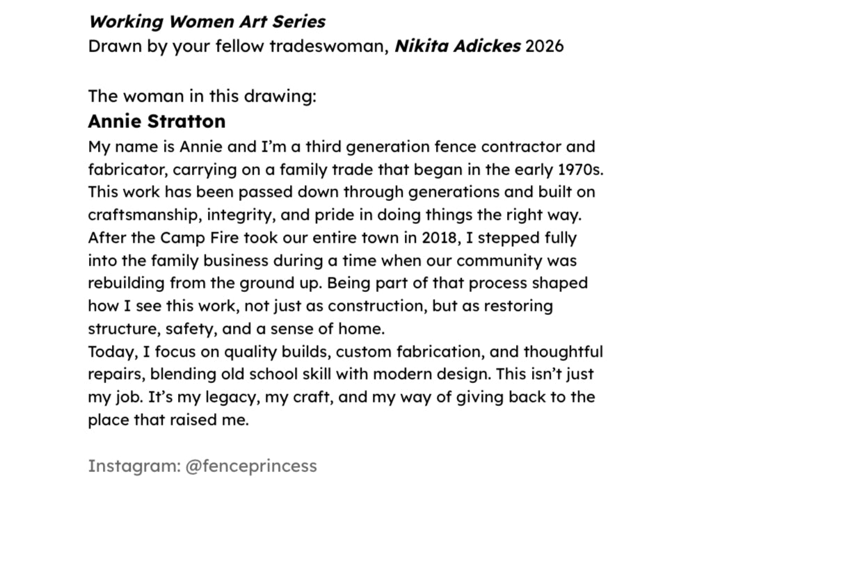 Working Women Art Series - Annie Stratton