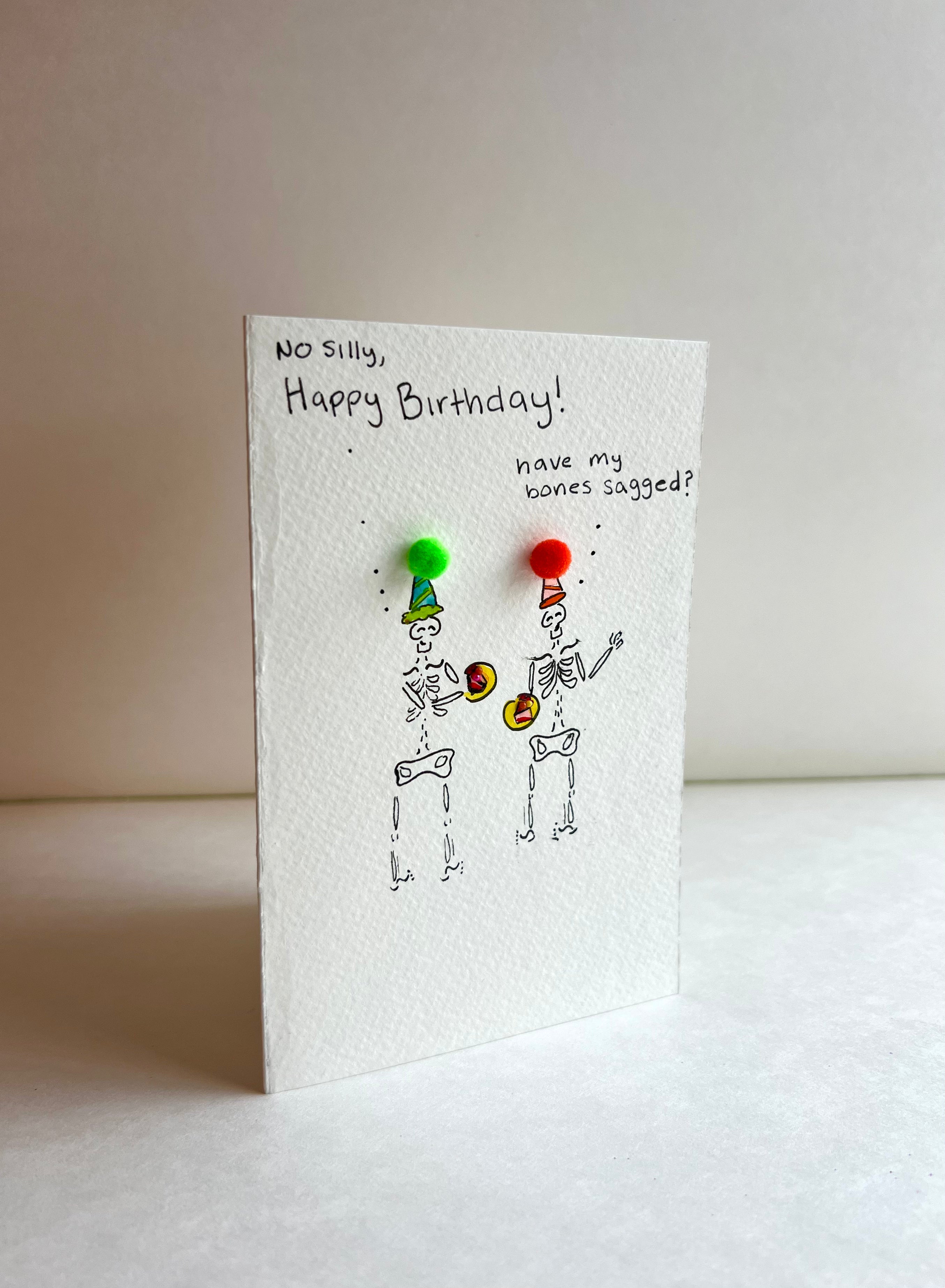 Handmade Card - Skeleton Birthday